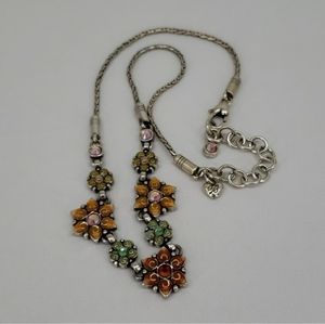 Brighton "GARDEN OF EDEN" Colorful Crystal Flower Necklace Jewelry